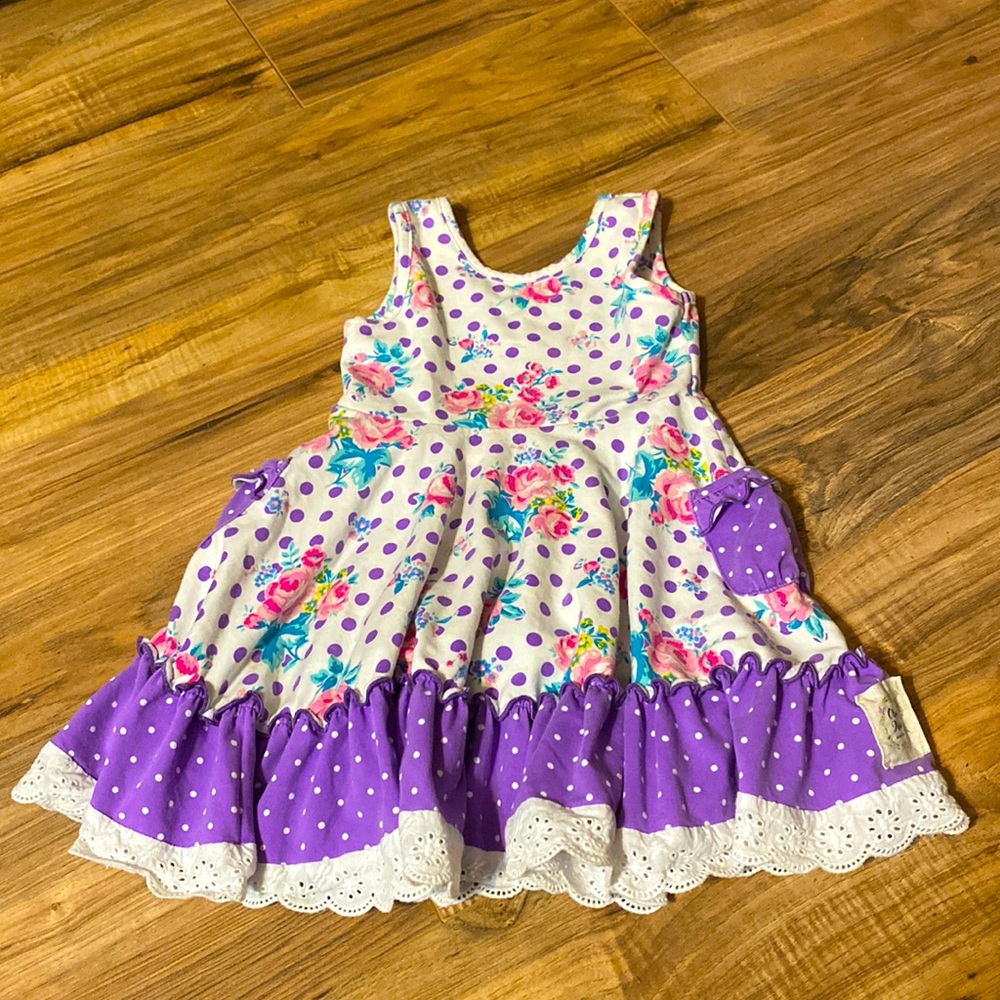 OliveMae Summer Floral Dress 2t